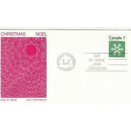 Canada 1971 Christmas Set of 4 FDC Ottawa cancel with encl Unaddressed VGC