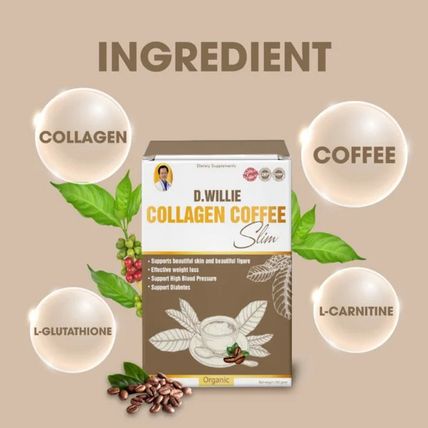 BUNDLE! (30) D.Willie Collagen Coffee Slim Sachets BB 1/2028 FREE Ship!