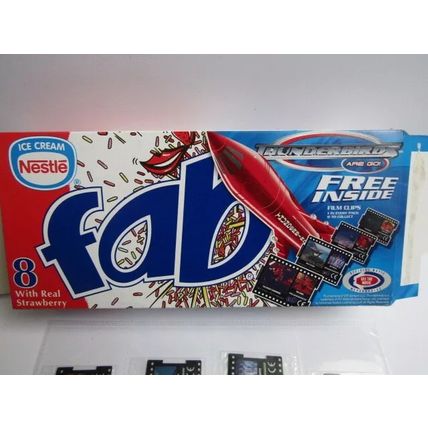 Thunderbirds Film Clips Complete Set Nestle Icecream 2005 Empty FAB Lolly Box