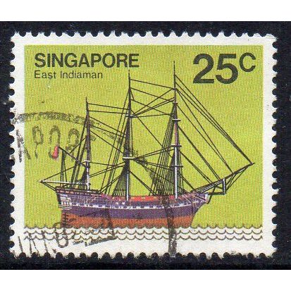 Singapore 1980 Ships - East Indiaman 25c Used
