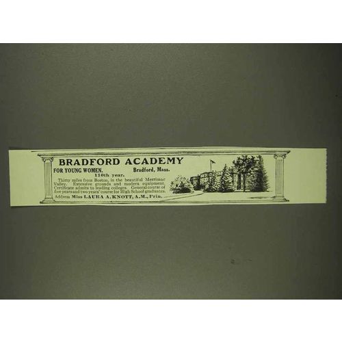 1913 Bradford Academy Ad - For Young Women