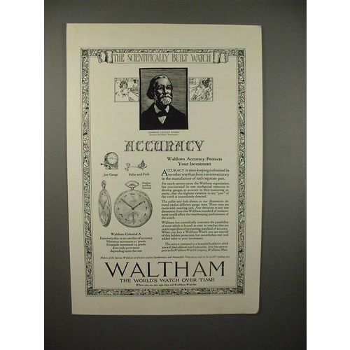 1921 Waltham Colonial A Watch Ad - Accuracy!