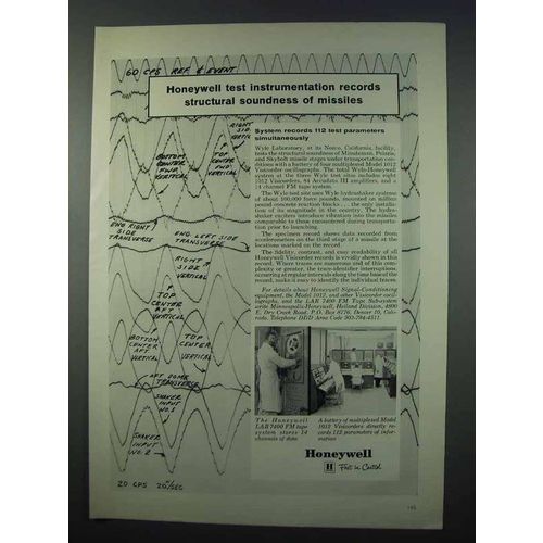 1962 Honeywell LAR7400 FM Tape, 1012 Visicorder Ad