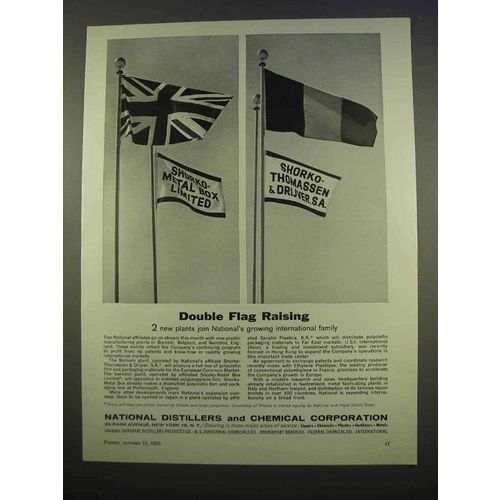 1963 National Distillers and Chemical Ad - Flag Raising