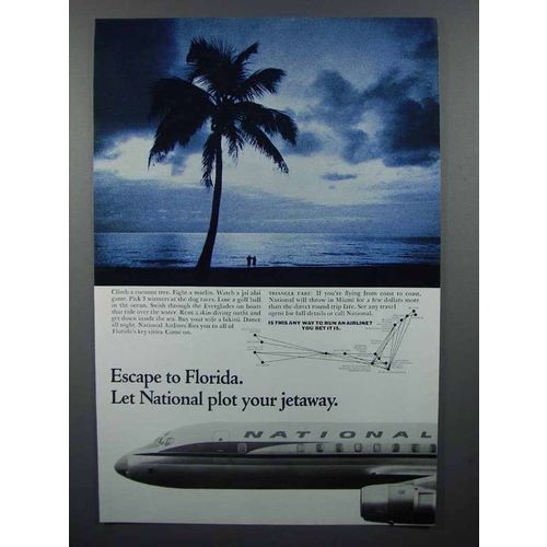 1963 National Airlines Ad - Escape to Florida