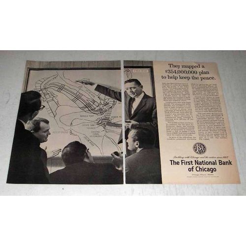 1964 The First National Bank of Chicago Ad - Peace