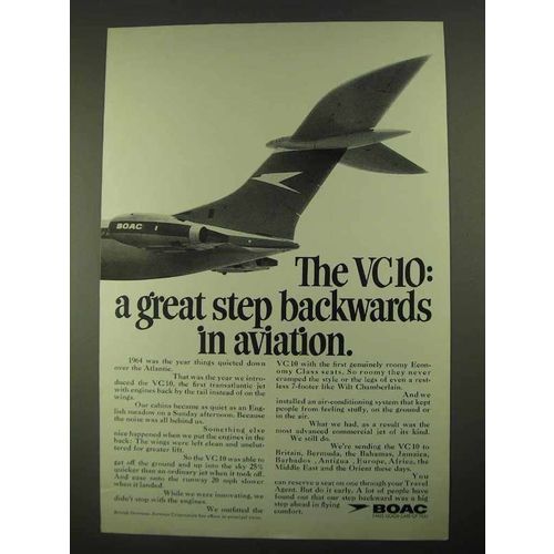 1968 BOAC Airlines Ad - VC10 Great Step Backwards