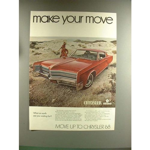 1968 Chrysler 300 2-Door Hardtop Car Ad - Make Your Move
