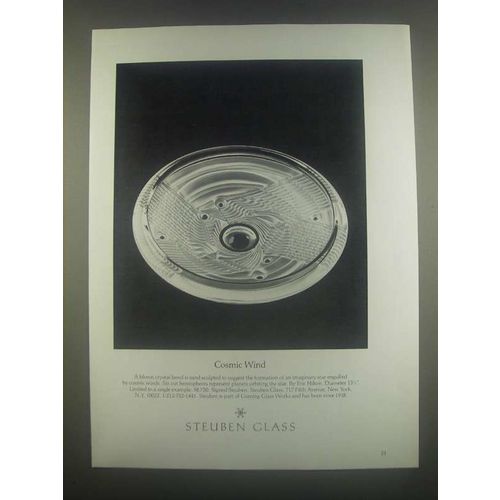 1985 Steuben Glass Cosmic Wind Bowl Ad - Eric Hilton