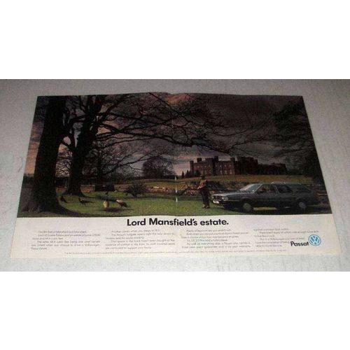 1986 Volkswagen Passat Car Ad - Lord Mansfield's Estate