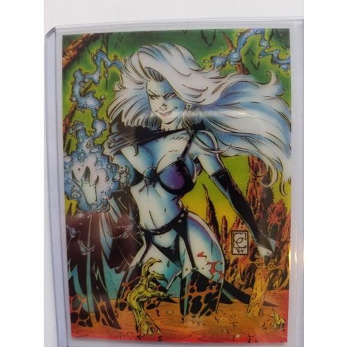 LADY DEATH CLEAR CHROME CHASE CARD #4 1994