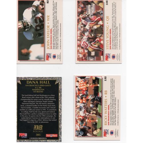 San Francisco 49ers 1992 Proset cards Lot of 8 Various players Free Shipping