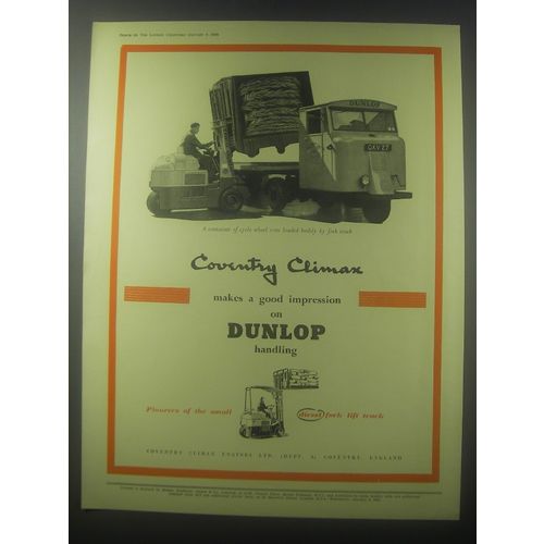 1954 Coventry Climax Fork Trucks Ad - Coventry Climax makes a good impression