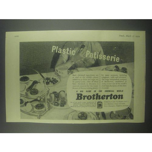 1954 Brotherton Hexamine Ad - Plastic Patisserie