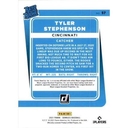 2021 Donruss Tyler Stephenson Rated Rookie # 57