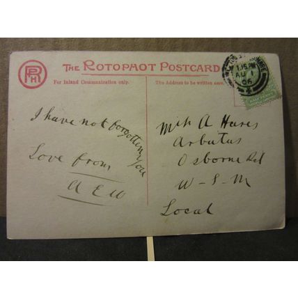 MRS. PATRICK CAMPBELL. used antique postcard by Rotophot 1906 postmark