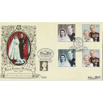 GB 1997 Royal Golden Wedding special Benham FDC special Mail on Sunday pm