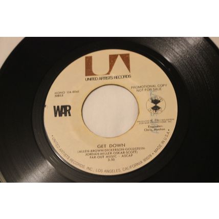 War Promo 45-ALL DAY MUSIC/GET DOWN MONO