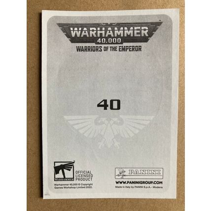 Warhammer 40,000: Warriors of the Emperor Sticker # 40 (A) unused 2022 Panini