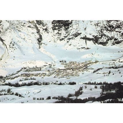 Lanslevillard Cenin France Spectacular Aerial Winter Snow Postcard