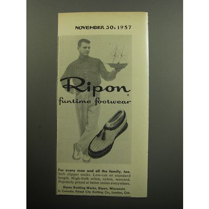 1957 Ripon Footwear Advertisement - Ripon Funtime Footwear