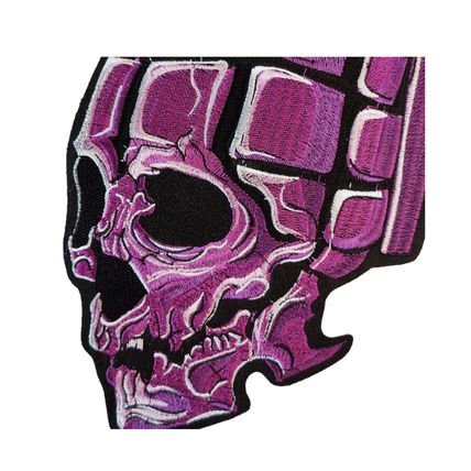 Large Skull Grenade Iron On Sew Patch Full Back Piece Motif Badge 32 x 17cm P592