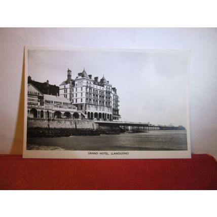 THE GRAND HOTEL, LLANDUDNO, CONWY, WALES unused postcard RP 1950s =