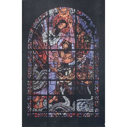 GB PC - Christ On Waters, Window by E. Bossanyi, Canterbury Cathedral, Kent