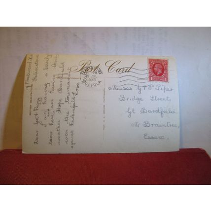 HAMILTON CLIFFS & GARDENS, FELIXSTOWE Suffolk. used postcard RP 1935 pm =