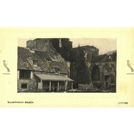 Llanthony Abbey, Monmouthshire, Rare Pipers Bazaar Postcard