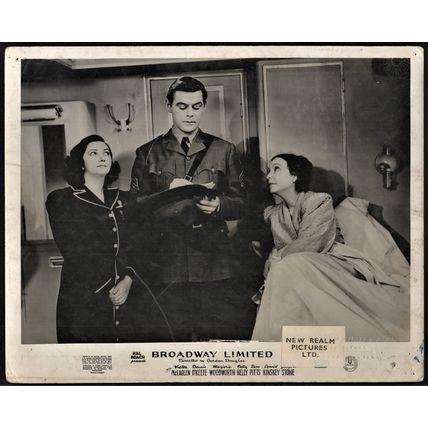 BROADWAY LIMITED 1941 Victor McLaglen, Marjorie Woodworth 7 10x8 LOBBY CARDS
