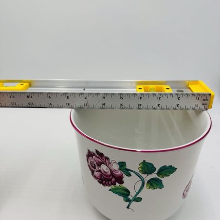 Tiffany & Co STRASBOURG FLOWERS Ceramic Painted Planter Vase Floral Decorative