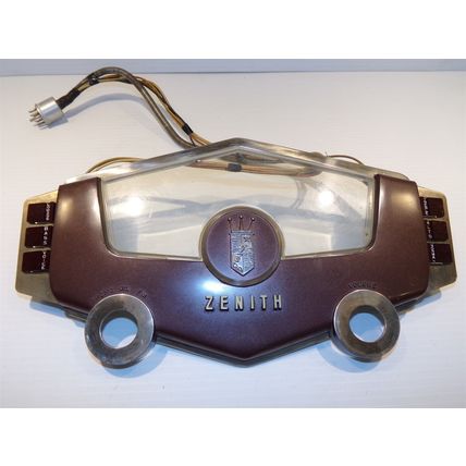 Zenith Cobra Matic Radio Record Player Face Plate with Buttons & Wiring
