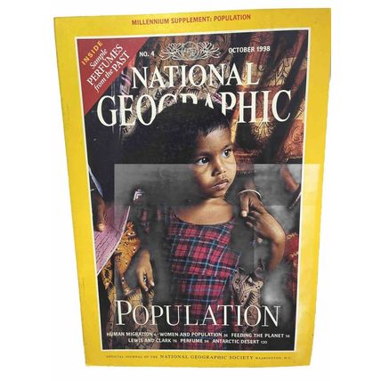 National Geographic Magazine October 1998 Population - Vintage Collectable