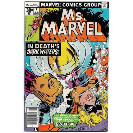 Ms. Marvel #8 (1977) *Marvel Comics / Cover Artwork by Ron Wilson / Grotesk*