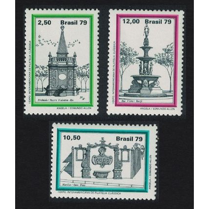 Brazil Fountains 3v 1979 MNH SG#1788-1790