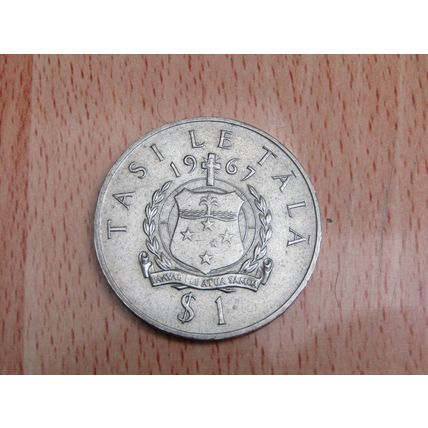 SAMOA 1967 Tanumafilli II $1 Tala Coin