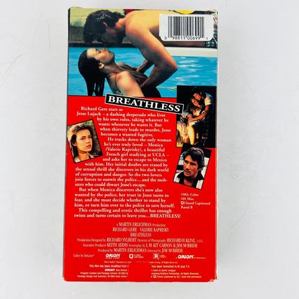 Breathless VHS Video Tape Richard Gere, Valérie Kaprisky