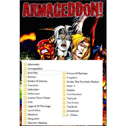 4 DVDROMS Chaos Comics Collection, Lady Death comics ,Evil Ernie and KISS