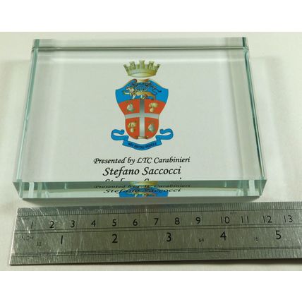 Lancashire Police National Intelligence Analyst Conference Glass Paperweight
