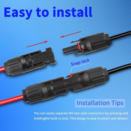 Solar Cable Entry Gland with 10Ft 10AWG Solar Extension Cable,Through RV Roof So