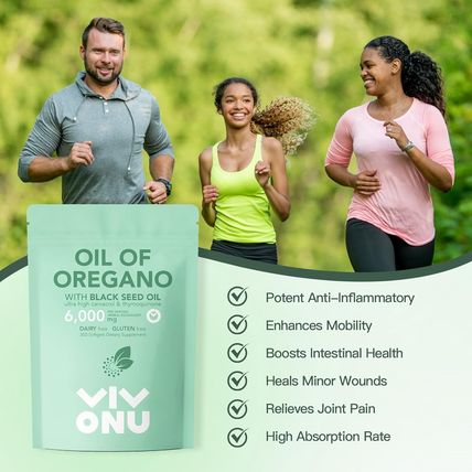 Oil of Oregano Capsules, Balanced Oil of Oregano with Black Seed Oil, Organic Or