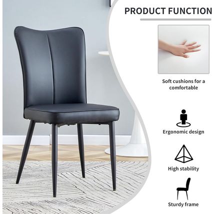 Modern Dining Chairs Set of 6,6 Pieces Chairs Set,Thickened Padded Upholstered S