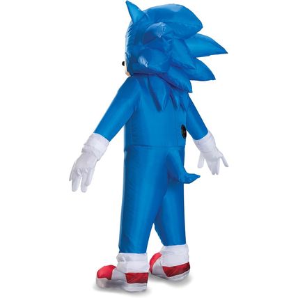 Disguise Sonic Inflatable Kids Costume, Official Sonic Move 3 Inflating Costume
