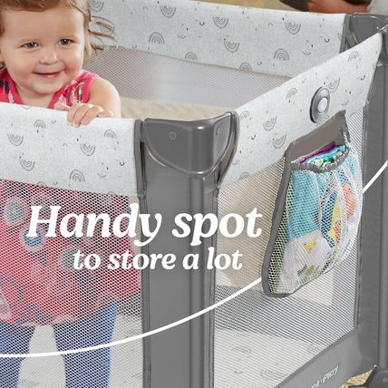 Graco Pack N Play Portable Playard, Reign with Compact Fold and Mesh Storage