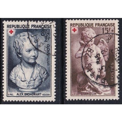 France 1950 SG 1105-6 Used - Red Cross Semi-postal (C-484 (13))