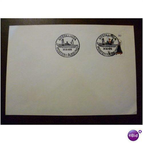 Norway 1976 Utstillinga Posten i Alesund Special Event Cover Ship stamp