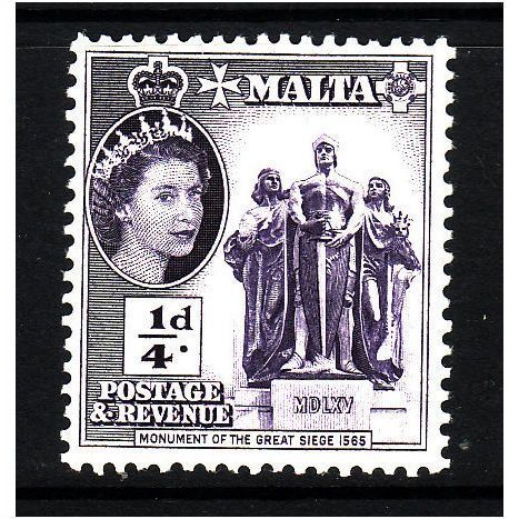 MALTA 1956 1/4d VIOLET SG 266 M / MINT#2