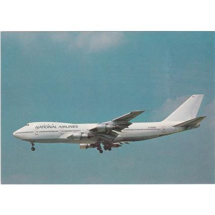 National Airlines Boeing B747 243B Aircraft Postcard (A14779)