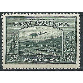 New Guinea 1939 SG218 5d Deep Green Fine Mounted Mint ... .